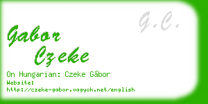 gabor czeke business card