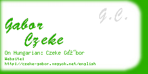 gabor czeke business card